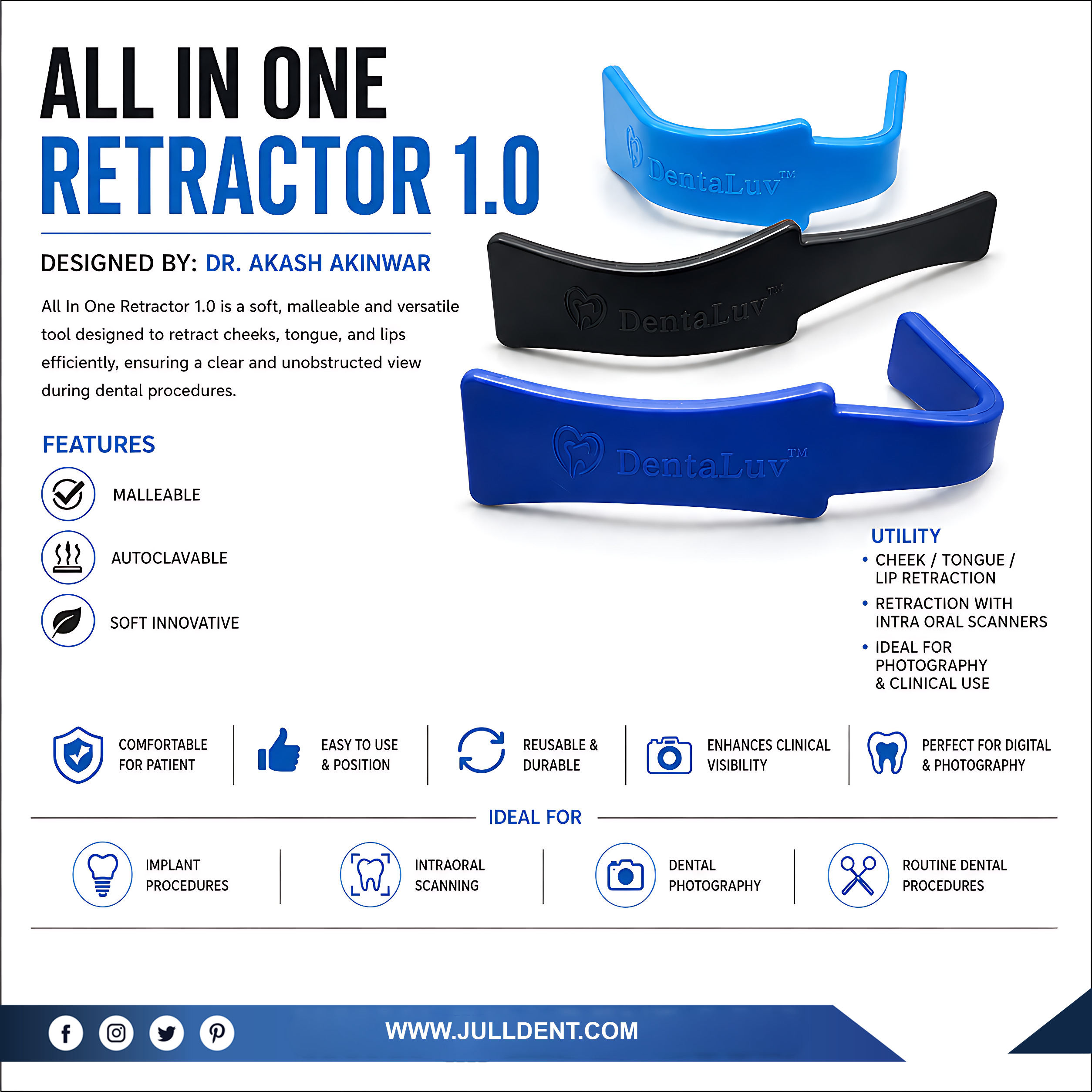 JullDent 147 All in one flexible mouth- tongue-cheek Retractor 2.0 - Image 2