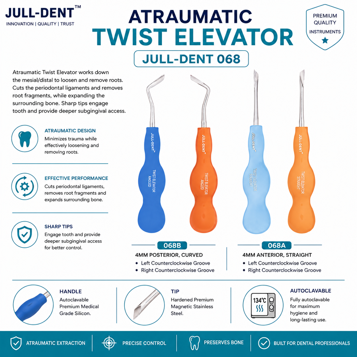 Julldent 068 Atraumatic Twist Elevator - Image 2