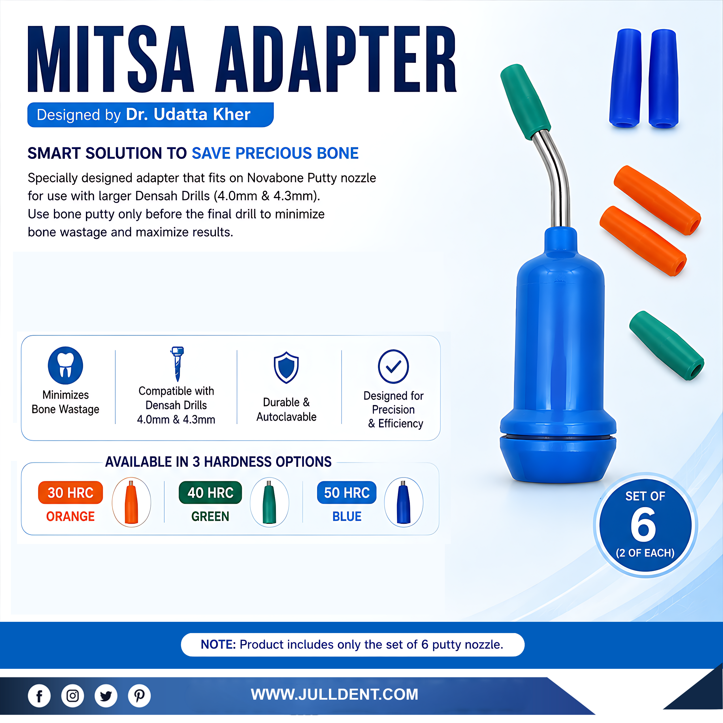 Julldent 011 Mitsa Adapter (Set of 6) - Image 2