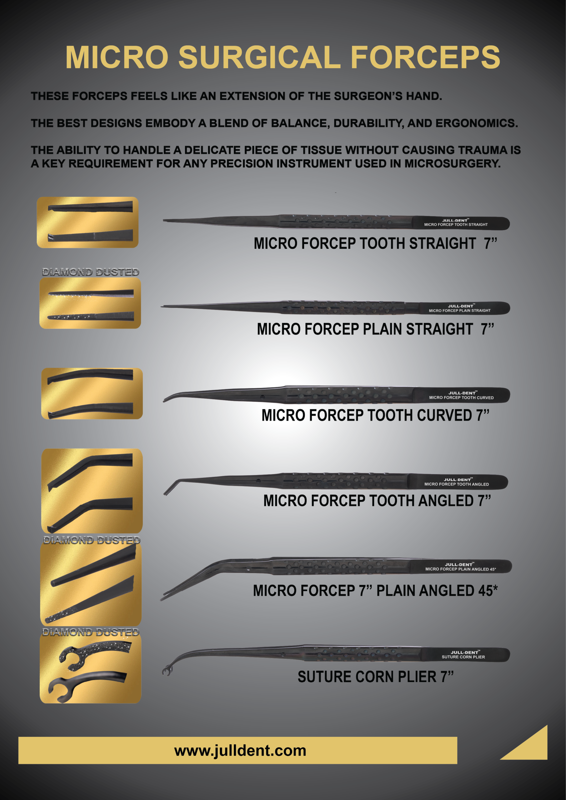Julldent 041 Micro Surgical Forceps