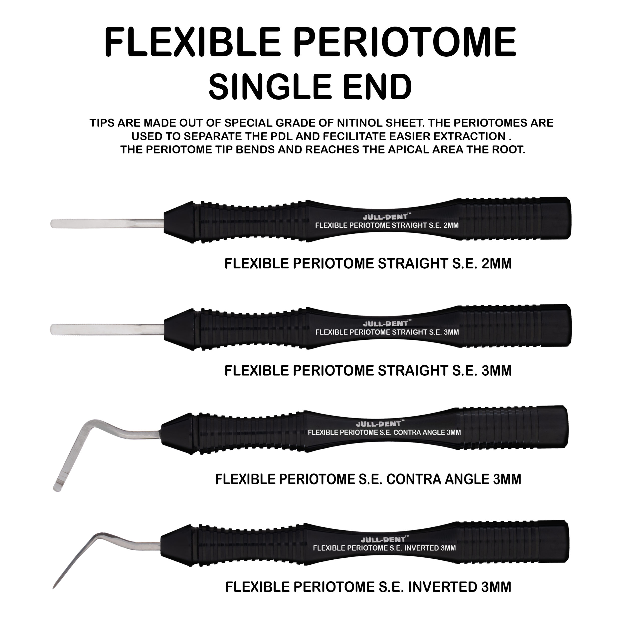 Julldent 159 Flexible Periotome (Single end)