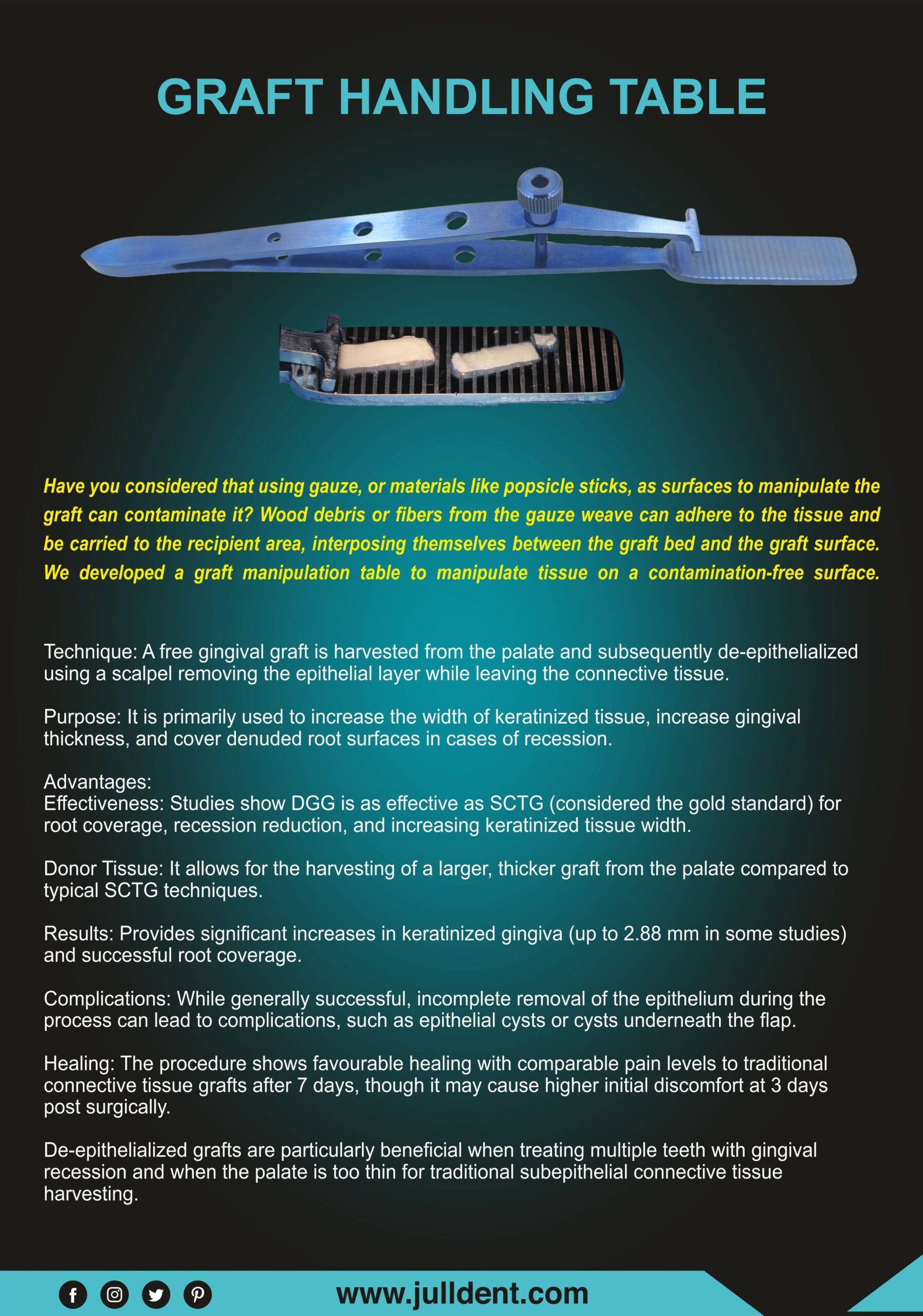 JullDent 213 Graft Handling Table - Image 2