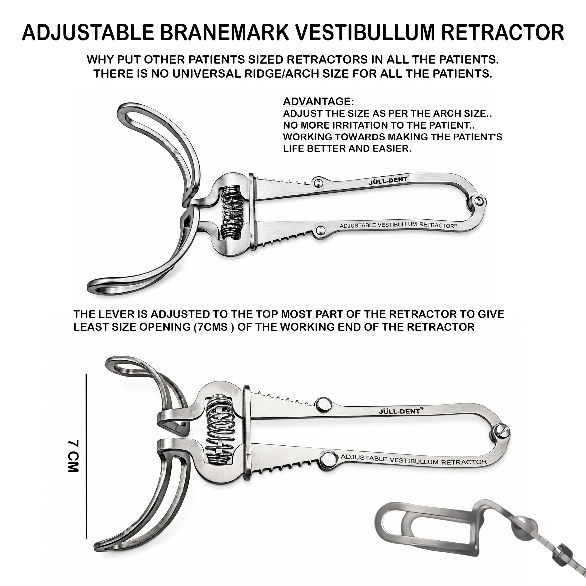 Julldent 241 Adjustable Branemark Vestibullum Retractor