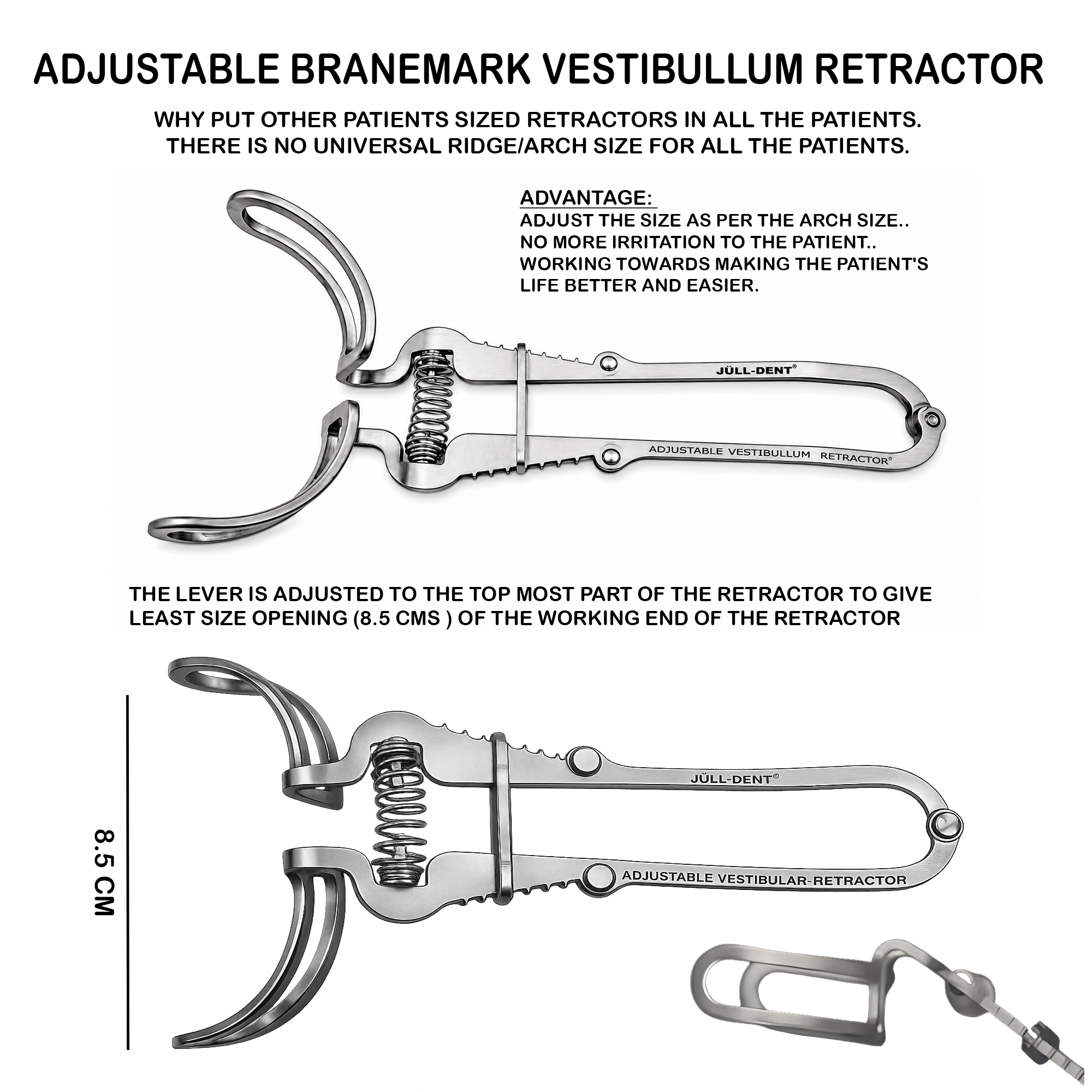 Julldent 241 Adjustable Branemark Vestibullum Retractor - Image 3