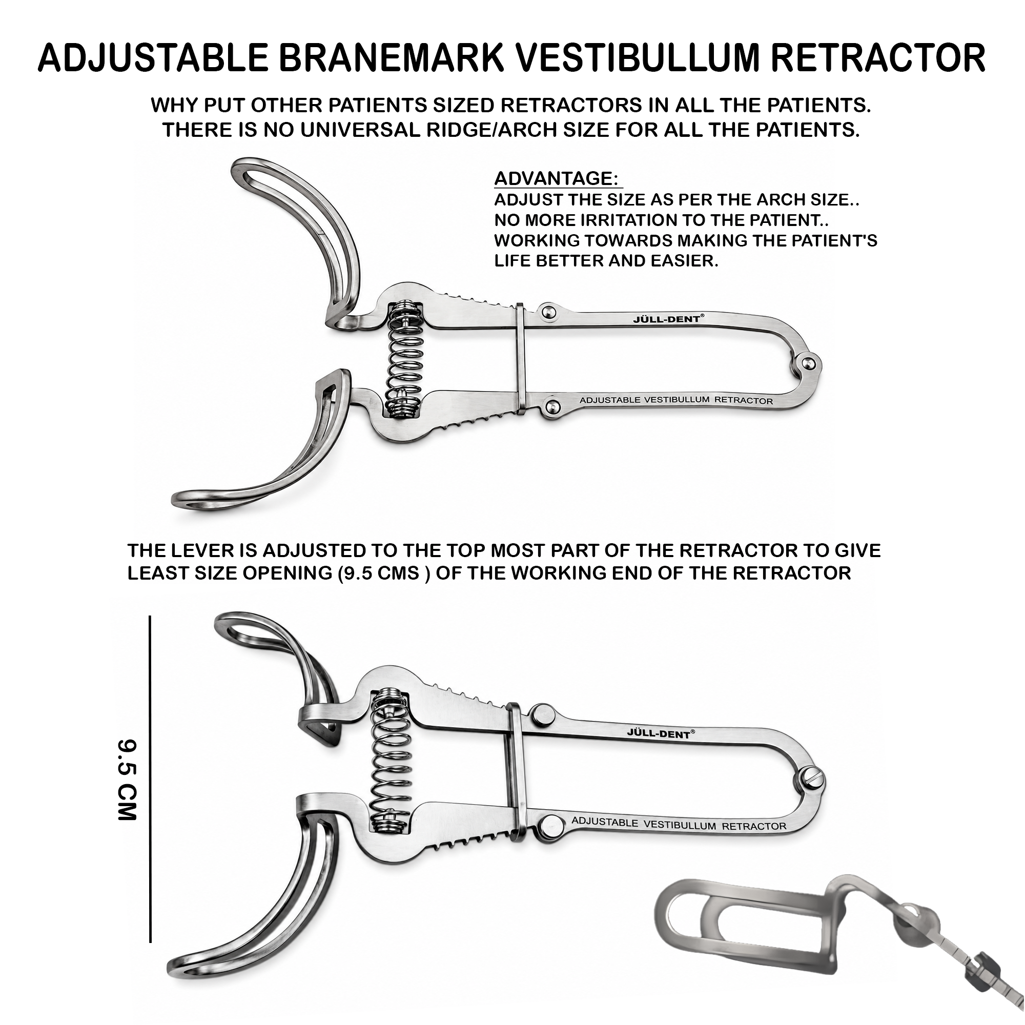Julldent 241 Adjustable Branemark Vestibullum Retractor - Image 2